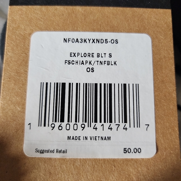 The North Face Explorer BLT-S Fuchsia Pouch Fanny Pack Belt Pack with Black Logo - Picture 6 of 6